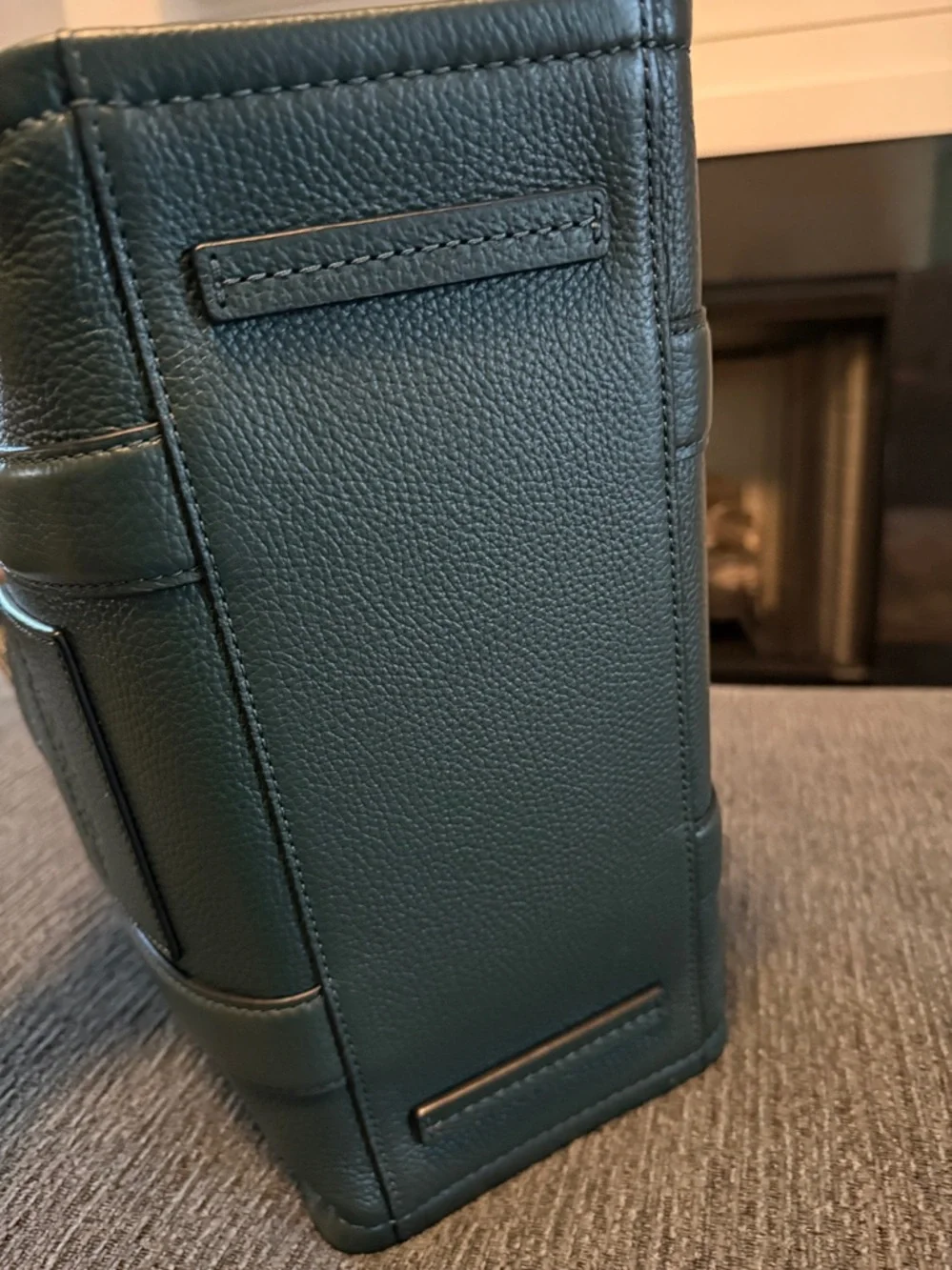 Marc Jacobs Dark Green Pebbled Leather The ToteBag with Scarf Accent - Picture 12 of 17